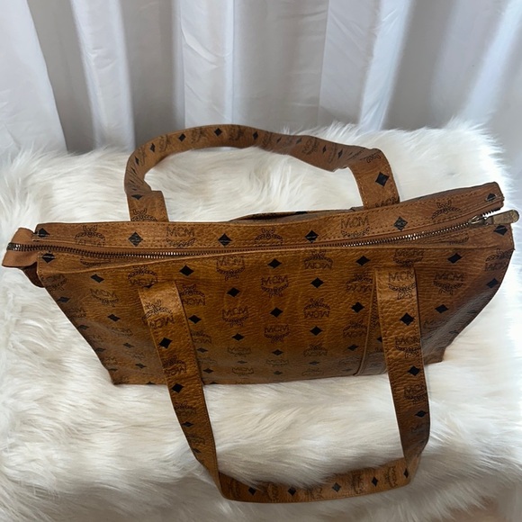 MCM Brown Monogram Tote Bag - Picture 5 of 10